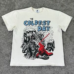 Warren Lotas The Coldest Day Samurai Skeleton Graphic T-Shirt Mens‎ XL Cream